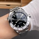 VS Factory Omega Seamaster Planet Ocean 600M 215.30.44.22.01.001 43.5mm Full Steel Black White Ceramic Bezel Arabic Numerals Black Dial