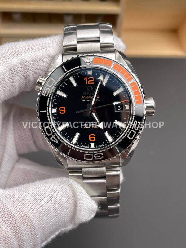 VS Factory Omega Seamaster Planet Ocean 600M 215.32.44.21.01.001 43.5mm Arabic numerals black dial replica watch