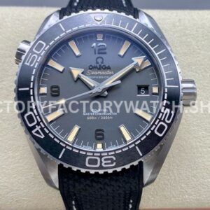 VS Factory Omega Seamaster Planet Ocean 600M 215.32.44.21.01.002 43.5mm black rubber strap grey dial replica watch