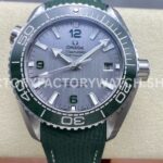 VS Factory Omega Seamaster Planet Ocean 600M 215.32.44.21.06.001 43.5mm green rubber strap grey dial replica watch