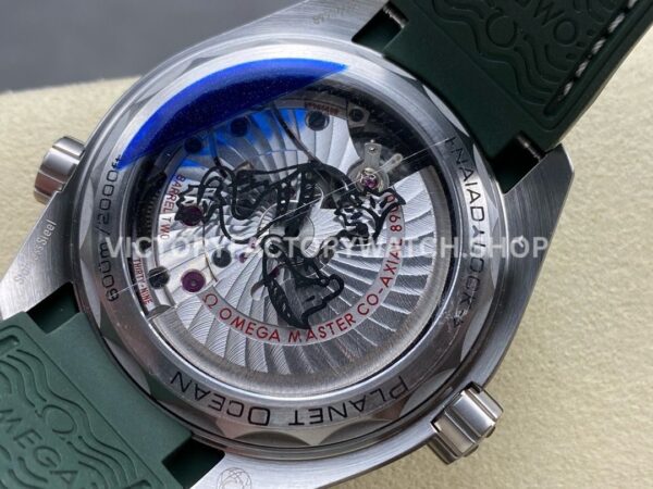 VS Factory Omega Seamaster Planet Ocean 600M 215.32.44.21.06.001 43.5mm Green Rubber Strap Arabic Numerals Grey Dial