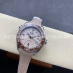 VS Factory Omega Seamaster Planet Ocean 600M 215.32.44.21.09.001 43.5mm Beige Rubber Strap Arabic Numerals Beige Dial