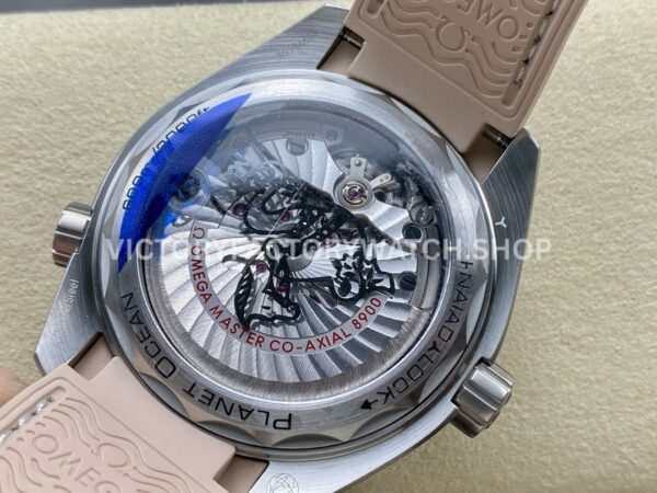 VS Factory Omega Seamaster Planet Ocean 600M 215.32.44.21.09.001 43.5mm Beige Rubber Strap Arabic Numerals Beige Dial
