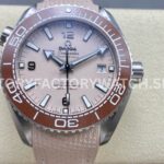 VS Factory Omega Seamaster Planet Ocean 600M 215.32.44.21.09.001 43.5mm beige rubber strap beige dial replica watch