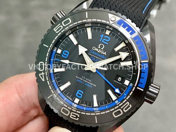 VS Factory Omega Seamaster Planet Ocean 600M 215.92.46.22.01.002 45.5mm Blue Black Ceramic Arabic Numerals Black Dial