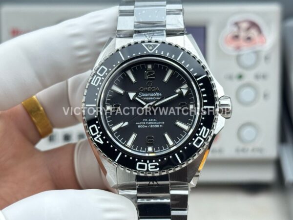VS+ Factory Omega Seamaster Planet Ocean 600M 217.32.42.21.01.001 42mm full steel black ceramic black dial replica watch