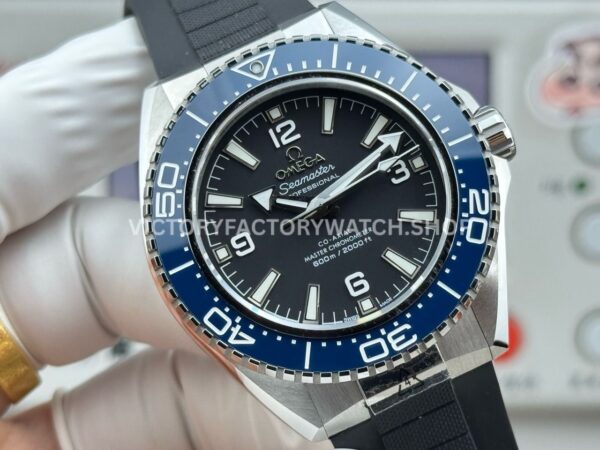 VS+ Factory Omega Seamaster Planet Ocean 600M 217.32.42.21.01.002 42mm Rubber Strap Blue Ceramic Black Dial