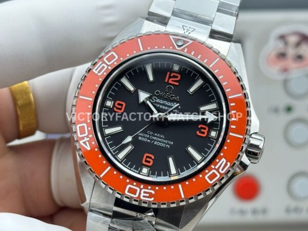 VS+ Factory Omega Seamaster Planet Ocean 600M 217.32.42.21.01.004 42mm Full Steel Orange Ceramic Black Dial