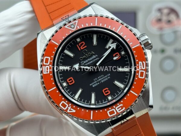 VS+ Factory Omega Seamaster Planet Ocean 600M 217.32.42.21.01.004 42mm Orange Rubber Strap Black Dial