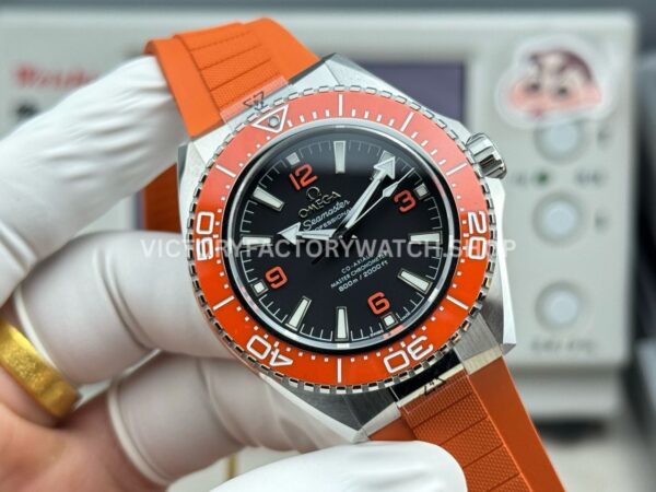 VS+ Factory Omega Seamaster Planet Ocean 600M 217.32.42.21.01.004 42mm Orange Rubber Strap Black Dial