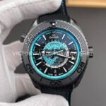 VS Factory Omega Seamaster Planet Ocean Worldtimer 600M 215.92.46.22.01.006 45.5mm Rubber Strap Black Dial
