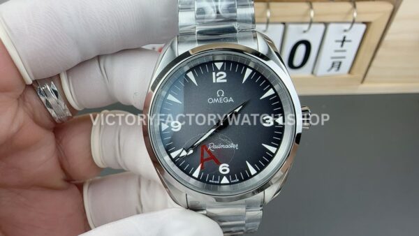VS Factory Omega Seamaster Railmaster 235.10.38.20.06.001 38mm full steel grey dial replica watch