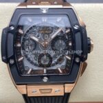 BBF Factory Hublot Spirit of Big Bang 642.OM.0180.RX 42mm Rose Gold Black Rubber Strap Black Ceramic Skeletonized Black Dial BBF Factory Hublot Spirit of Big Bang 642.OM.0180.RX 42mm rose gold black rubber strap black ceramic skeletonized black dial replica watch
