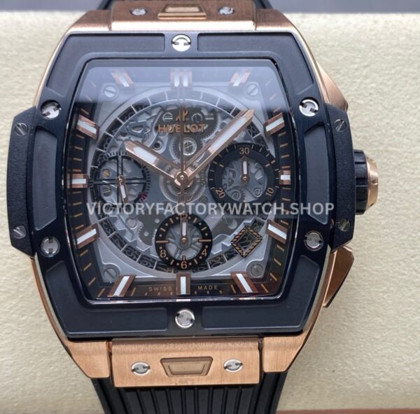 BBF Factory Hublot Spirit of Big Bang 642.OM.0180.RX 42mm Rose Gold Black Rubber Strap Black Ceramic Skeletonized Black Dial BBF Factory Hublot Spirit of Big Bang 642.OM.0180.RX 42mm rose gold black rubber strap black ceramic skeletonized black dial replica watch