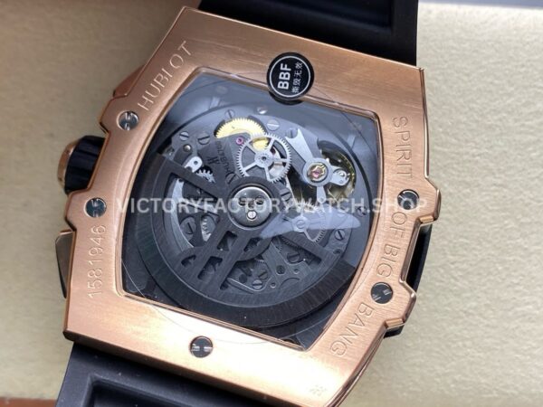 BBF Factory Hublot Spirit of Big Bang 642.OM.0180.RX 42mm Rose Gold Black Rubber Strap Black Ceramic Skeletonized Black Dial BBF Factory Hublot Spirit of Big Bang 642.OM.0180.RX 42mm Rose Gold Black Rubber Strap Black Ceramic Skeletonized Black Dial