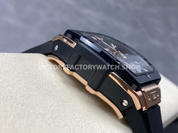 BBF Factory Hublot Spirit of Big Bang 642.OM.0180.RX 42mm Rose Gold Black Rubber Strap Black Ceramic Skeletonized Black Dial BBF Factory Hublot Spirit of Big Bang 642.OM.0180.RX 42mm Rose Gold Black Rubber Strap Black Ceramic Skeletonized Black Dial