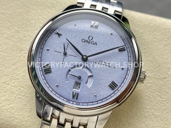 YMS Factory Omega De Ville Prestige 434.10.41.21.03.001 41mm Full Steel Roman Numerals Blue Dial (2) YMS Factory Omega De Ville Prestige 434.10.41.21.03.001 41mm Full Steel Roman Numerals Blue Dial