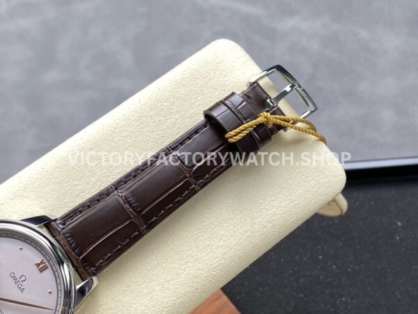 YMS Factory Omega De Ville Prestige 434.13.41.21.06.001 41mm Steel Leather Strap Roman Numerals Grey D (4) YMS Factory Omega De Ville Prestige 434.13.41.21.06.001 41mm Steel Leather Strap Roman Numerals Grey Dial