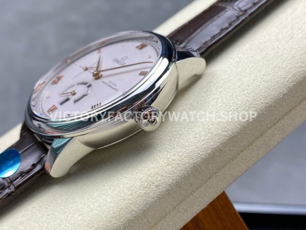 YMS Factory Omega De Ville Prestige 434.13.41.21.06.001 41mm Steel Leather Strap Roman Numerals Grey D (6) YMS Factory Omega De Ville Prestige 434.13.41.21.06.001 41mm Steel Leather Strap Roman Numerals Grey Dial