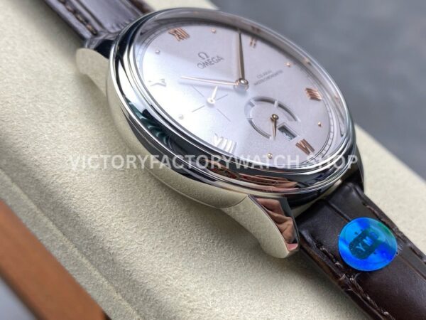 YMS Factory Omega De Ville Prestige 434.13.41.21.06.001 41mm Steel Leather Strap Roman Numerals Grey D YMS Factory Omega De Ville Prestige 434.13.41.21.06.001 41mm Steel Leather Strap Roman Numerals Grey Dial