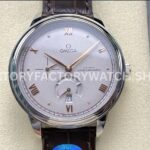YMS Factory Omega De Ville Prestige 434.13.41.21.06.001 41mm Steel Leather Strap Roman Numerals Grey D (7) YMS Factory Omega De Ville Prestige 434.13.41.21.06.001 41mm steel leather strap Roman numerals grey dial replica watch