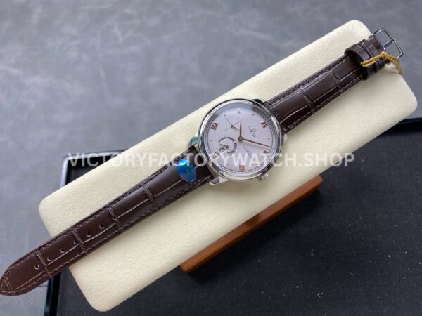YMS Factory Omega De Ville Prestige 434.13.41.21.06.001 41mm Steel Leather Strap Roman Numerals Grey D (9) YMS Factory Omega De Ville Prestige 434.13.41.21.06.001 41mm Steel Leather Strap Roman Numerals Grey Dial