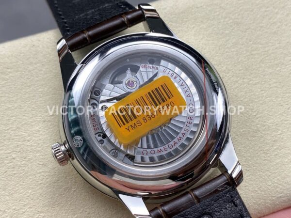 YMS Factory Omega De Ville Prestige 434.13.41.21.06.001 41mm Steel Leather Strap Roman Numerals Grey Dia (1) YMS Factory Omega De Ville Prestige 434.13.41.21.06.001 41mm Steel Leather Strap Roman Numerals Grey Dial