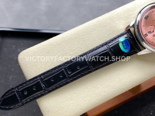 YMS Factory Omega De Ville Prestige 434.13.41.21.10.001 41mm Steel Leather Strap Roman Numerals Pink D (4) YMS Factory Omega De Ville Prestige 434.13.41.21.10.001 41mm Steel Leather Strap Roman Numerals Pink Dial