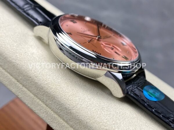 YMS Factory Omega De Ville Prestige 434.13.41.21.10.001 41mm Steel Leather Strap Roman Numerals Pink D YMS Factory Omega De Ville Prestige 434.13.41.21.10.001 41mm Steel Leather Strap Roman Numerals Pink Dial