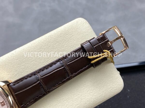 YMS Factory Omega De Ville Prestige 434.23.41.21.09.001 41mm Yellow Gold Leather Strap Roma (9) YMS Factory Omega De Ville Prestige 434.23.41.21.09.001 41mm Yellow Gold Leather Strap Roman Numerals Champagne Dial