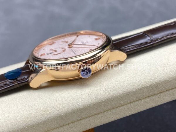 YMS Factory Omega De Ville Prestige 434.23.41.21.09.001 41mm Yellow Gold Leather Strap Roman (1) YMS Factory Omega De Ville Prestige 434.23.41.21.09.001 41mm Yellow Gold Leather Strap Roman Numerals Champagne Dial
