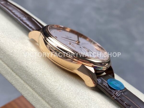 YMS Factory Omega De Ville Prestige 434.53.41.21.02.001 41mm Yellow Gold Leather Strap Roman N (3) YMS Factory Omega De Ville Prestige 434.53.41.21.02.001 41mm Yellow Gold Leather Strap Roman Numerals Silver Dial