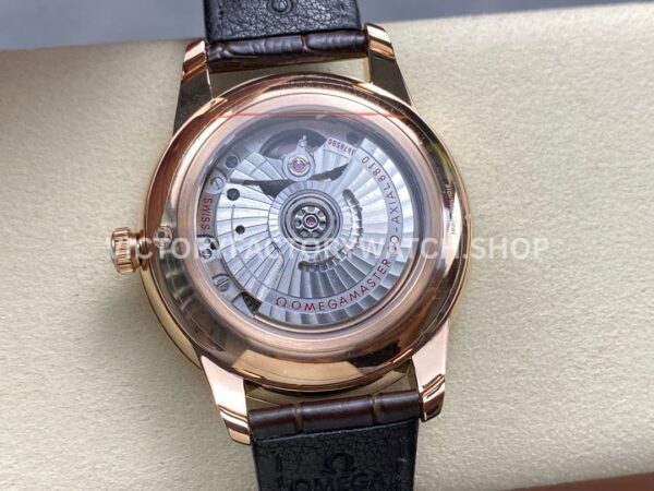 YMS Factory Omega De Ville Prestige 434.53.41.21.02.001 41mm Yellow Gold Leather Strap Roman N (4) YMS Factory Omega De Ville Prestige 434.53.41.21.02.001 41mm Yellow Gold Leather Strap Roman Numerals Silver Dial