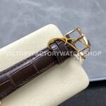 YMS Factory Omega De Ville Prestige 434.53.41.21.02.001 41mm Yellow Gold Leather Strap Roman N (7) YMS Factory Omega De Ville Prestige 434.53.41.21.02.001 41mm Yellow Gold Leather Strap Roman Numerals Silver Dial