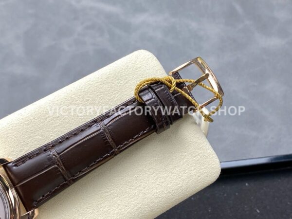 YMS Factory Omega De Ville Prestige 434.53.41.21.02.001 41mm Yellow Gold Leather Strap Roman N (7) YMS Factory Omega De Ville Prestige 434.53.41.21.02.001 41mm Yellow Gold Leather Strap Roman Numerals Silver Dial