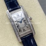 8848 Factory Cartier Tank Américaine 19mm Diamond Bezel Roman Numerals Silver Dial (3) 8848 Factory Cartier Tank Américaine 19mm Diamond Bezel Roman Numerals Silver Dial