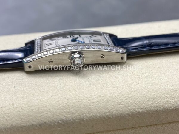 8848 Factory Cartier Tank Américaine 19mm Diamond Bezel Roman Numerals Silver Dial (5) 8848 Factory Cartier Tank Américaine 19mm Diamond Bezel Roman Numerals Silver Dial