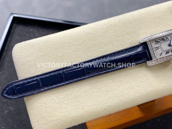 8848 Factory Cartier Tank Américaine 19mm Diamond Bezel Roman Numerals Silver Dial (9) 8848 Factory Cartier Tank Américaine 19mm Diamond Bezel Roman Numerals Silver Dial