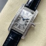 8848 Factory Cartier Tank Américaine 19mm Leather Strap Diamond Bezel Roman Numerals Silver Dial (1) 8848 Factory Cartier Tank Américaine 19mm Leather Strap Diamond Bezel Roman Numerals Silver Dial