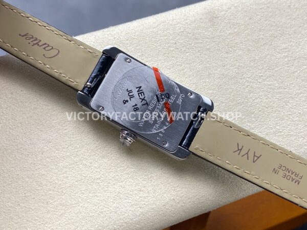 8848 Factory Cartier Tank Américaine 19mm Leather Strap Diamond Bezel Roman Numerals Silver Dial (5) 8848 Factory Cartier Tank Américaine 19mm Leather Strap Diamond Bezel Roman Numerals Silver Dial