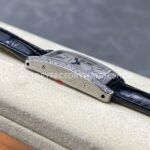 8848 Factory Cartier Tank Américaine 19mm Leather Strap Diamond Bezel Roman Numerals Silver Dial (6) 8848 Factory Cartier Tank Américaine 19mm Leather Strap Diamond Bezel Roman Numerals Silver Dial