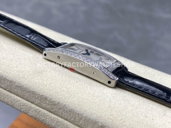 8848 Factory Cartier Tank Américaine 19mm Leather Strap Diamond Bezel Roman Numerals Silver Dial (6) 8848 Factory Cartier Tank Américaine 19mm Leather Strap Diamond Bezel Roman Numerals Silver Dial