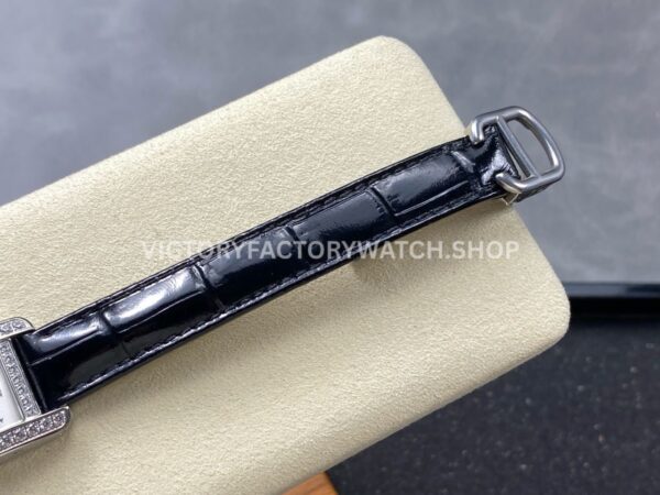 8848 Factory Cartier Tank Américaine 19mm Leather Strap Diamond Bezel Roman Numerals Silver Dial (8) 8848 Factory Cartier Tank Américaine 19mm Leather Strap Diamond Bezel Roman Numerals Silver Dial