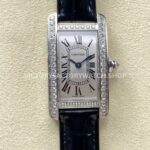 8848 Factory Cartier Tank Américaine 19mm Leather Strap Diamond Bezel Roman Numerals Silver Dial (9) 8848 Factory Cartier Tank Américaine 19mm black leather diamond bezel silver dial