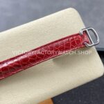 8848 Factory Cartier Tank Américaine 19mm Roman Numerals Silver Dial (7) 8848 Factory Cartier Tank Américaine 19mm Red Leather Strap Diamond Bezel Roman Numerals Silver Dial