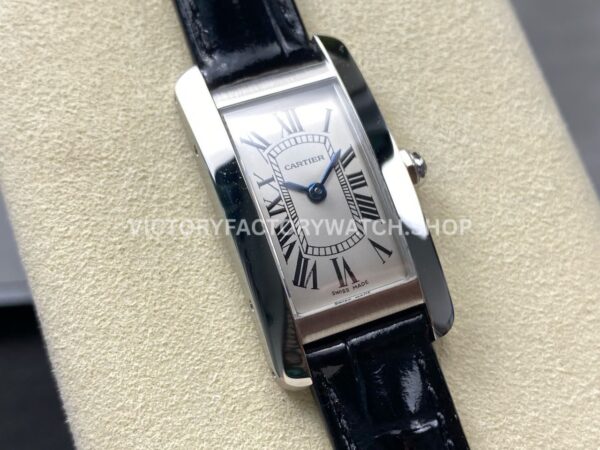 8848 Factory Cartier Tank Américaine W2601956 19mm Roman Numerals Silver Dial (1) 8848 Factory Cartier Tank Américaine W2601956 19mm Roman Numerals Silver Dial