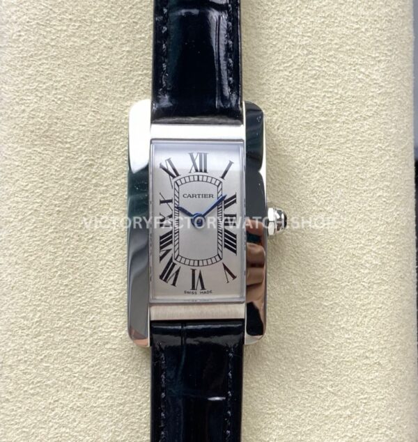 8848 Factory Cartier Tank Américaine W2601956 19mm Roman Numerals Silver Dial (7) 8848 Factory Cartier Tank Américaine W2601956 bracelet silver dial