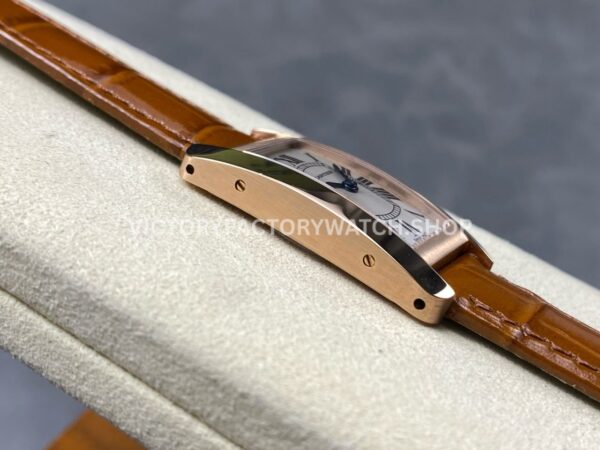 8848 Factory Cartier Tank Américaine W2607456 19mm Rose Gold Roman Numerals Silver Dial