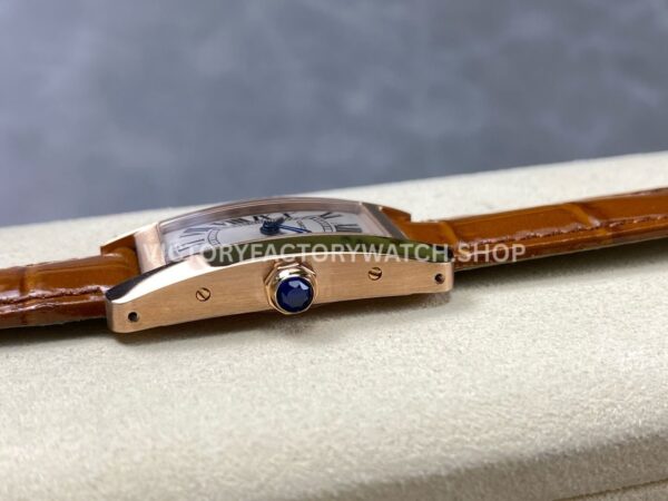 8848 Factory Cartier Tank Américaine W2607456 19mm Rose Gold Roman Numerals Silver Dial