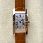8848 Factory Cartier Tank Américaine W2607456 19mm rose gold silver dial